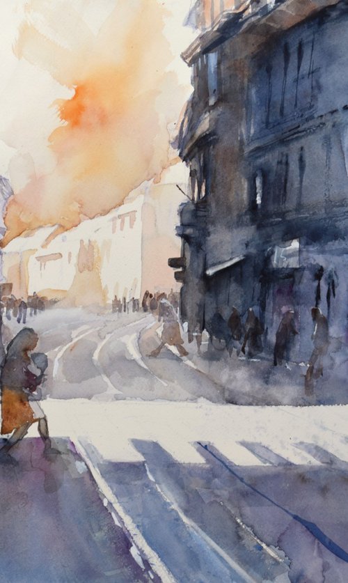 Streets of Zagreb by Goran Žigolić Watercolors