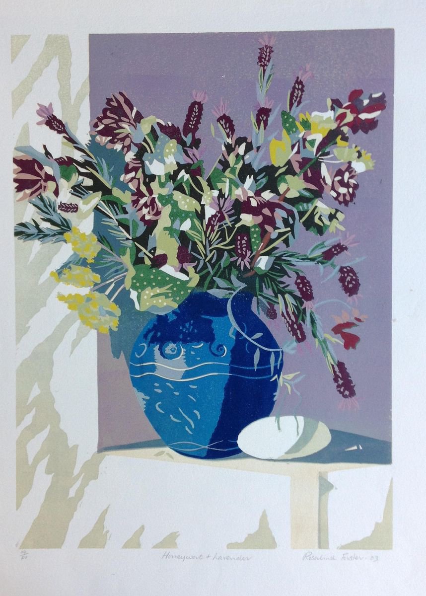 Honeywort and Lavender by Rosalind Forster
