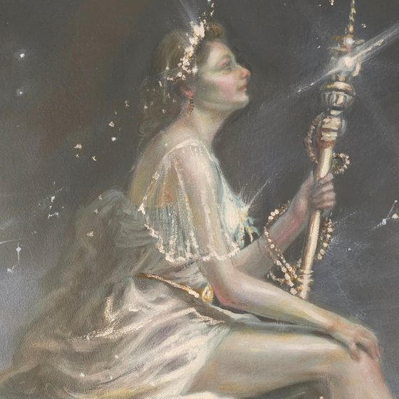 Gloriana, Celestial Realism Oil Painting