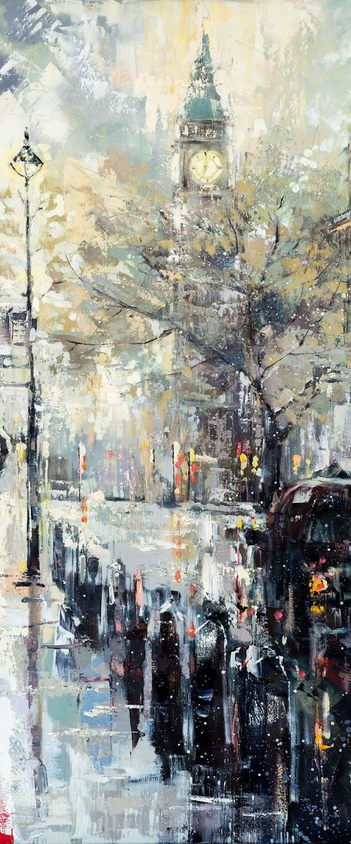 'London In The Rain' by Ewa Czarniecka