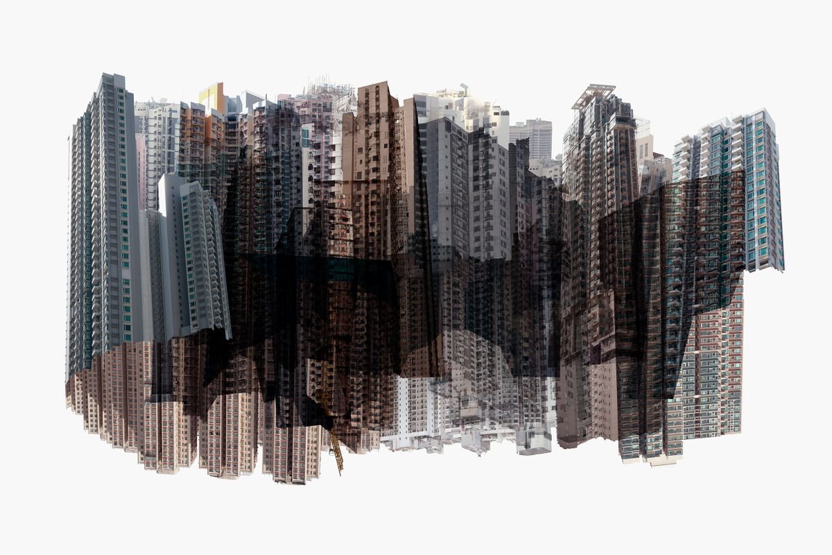 Surrealistic Cityscapes Photograph By Robert Houzar, 53 X 35", Matter, Original Artwork
