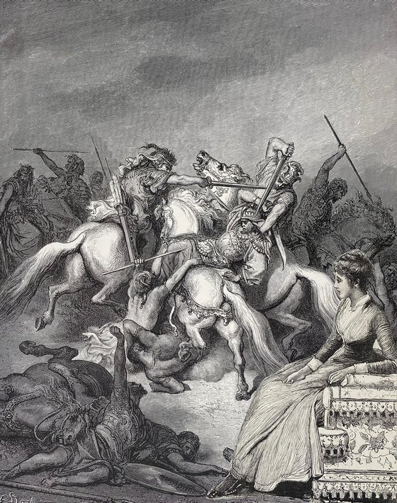 In battle