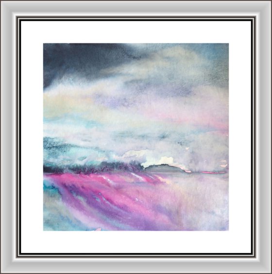 Silvery Lights - Landscape Seascape Watercolor