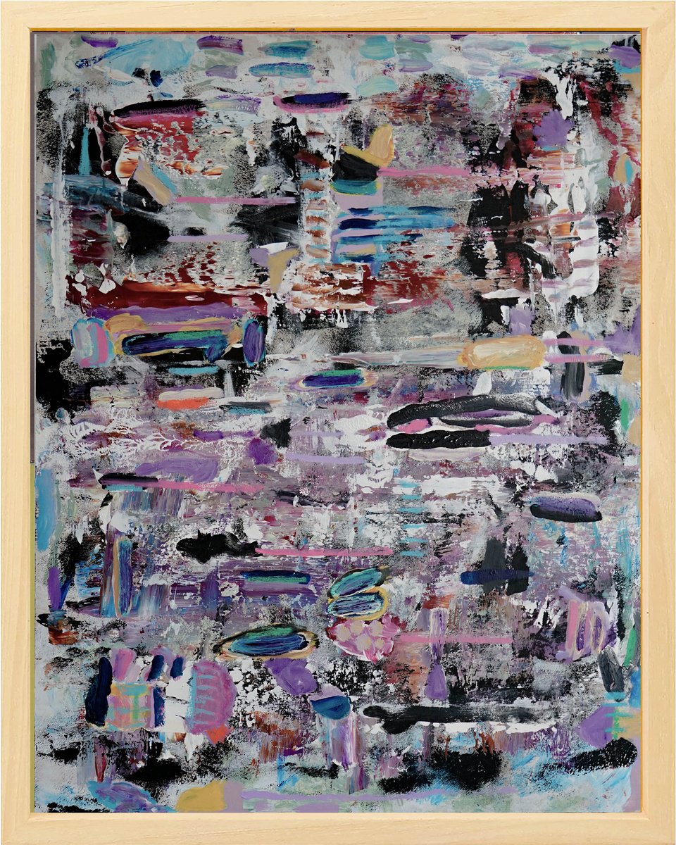 Organic Abstract Acrylic Painting By Geert Lemmers Fpa, 33 X 41, Mystery And Substance V, Original Artwork