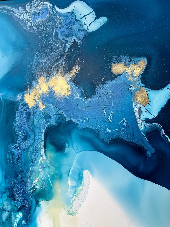 Blue Ocean Abstract Painting