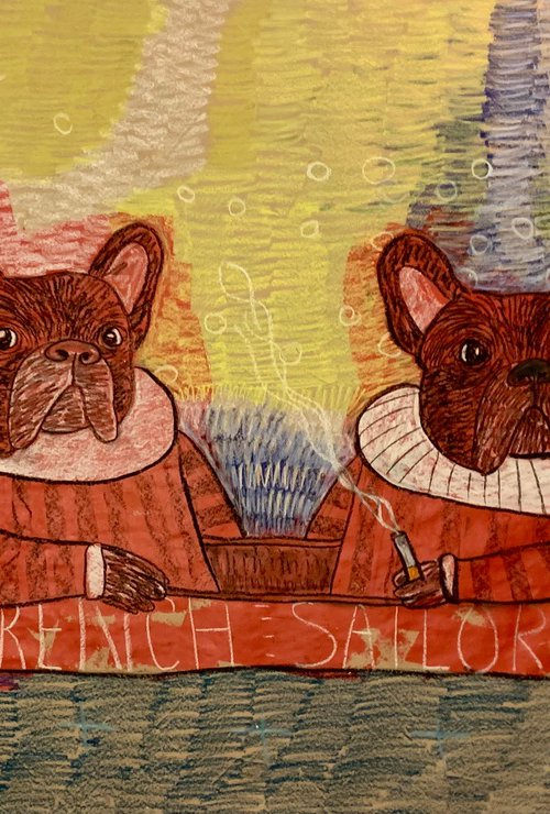 French bulldogs became sailors. by Pavel Kuragin