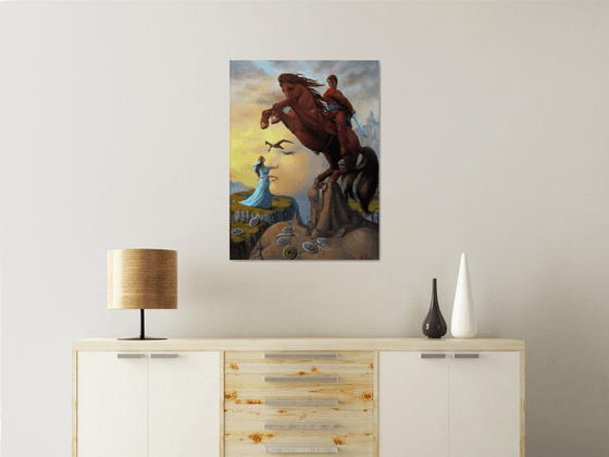 She - Armenian 60x80cm, oil painting, surrealistic artwork