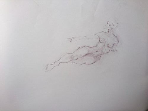Nude,  gestural by Katerina Kovalova