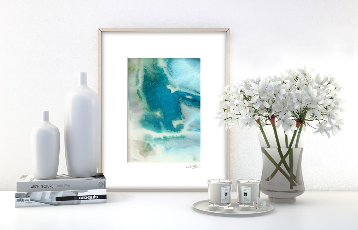 A Soft Prayer 6 - Watercolor Abstract Painting in mat by Kathy Morton Stanion by Kathy Morton Stanion
