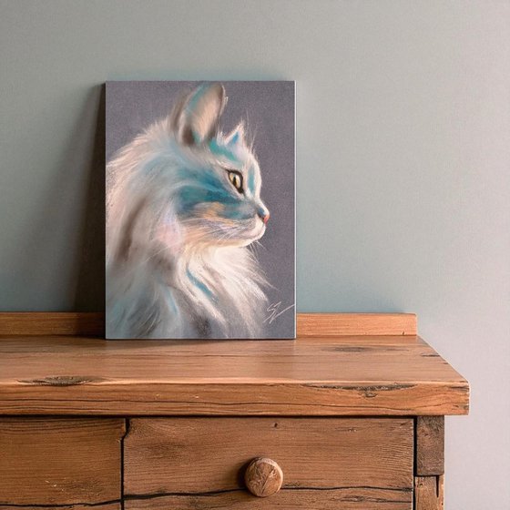 Frost, cat's portrait