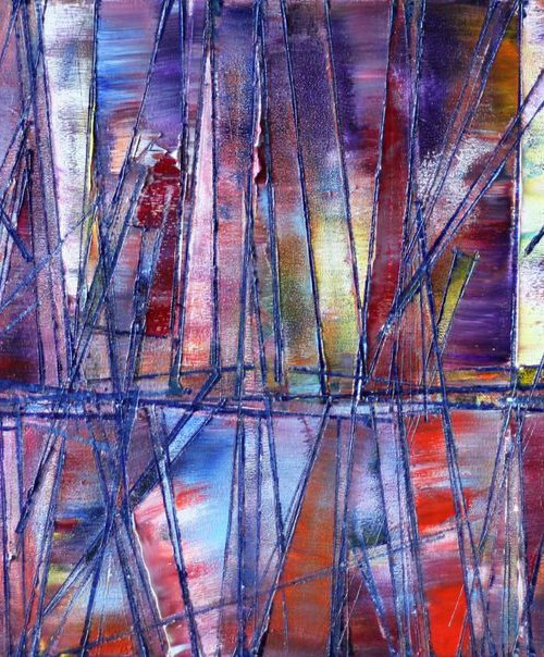"Merry Madness" - Original Large PMS Oil Painting On Canvas - 36 x 18 inches by Preston M. Smith (PMS)