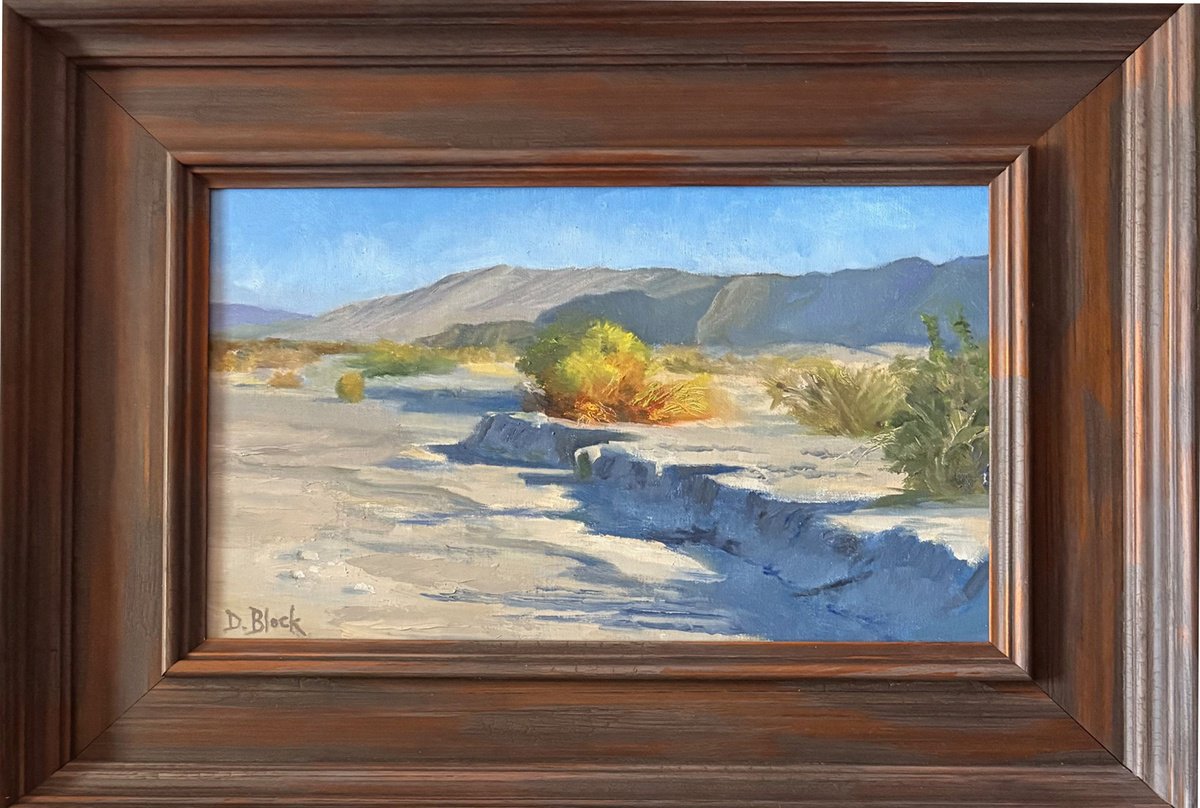 Impressionistic Landscape Oil Painting By David Block, 21 X 15, Coachella Valley, Original Artwork