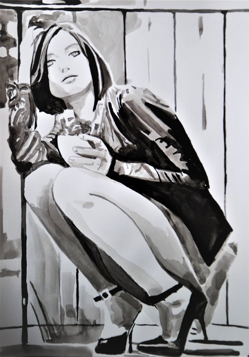 Female figure / 42 x 29.7 cm by Alexandra Djokic