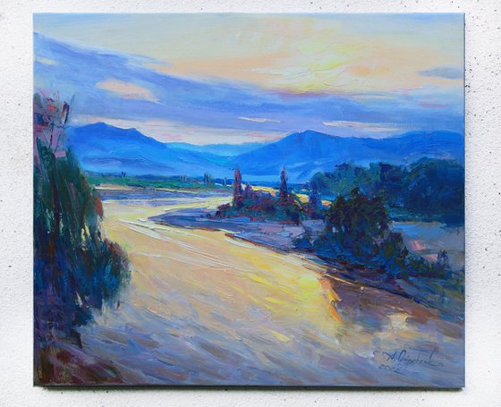 "Sunrise by the river"