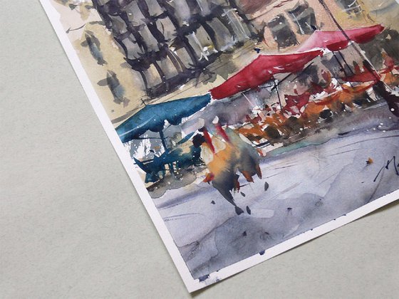 Amsterdam, watercolor painting