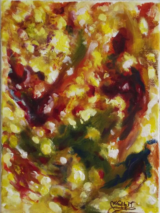 FLOATING COLORS - Abstract Expressionism - 25x35 cm - suitable for home decoration or any locations