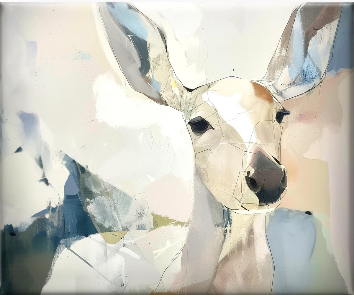 Deer Spirit By V+V Kniazievi, 47 X 39, Artwork For Sale On Artfinder