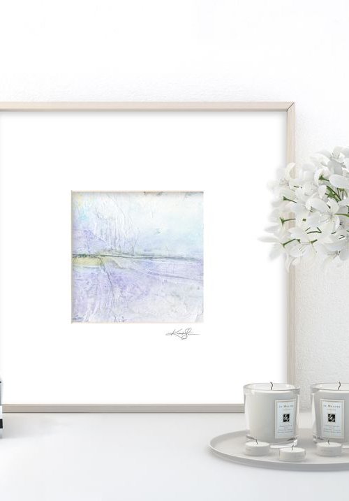 Serene Dream 2019 - 21 - Mixed Media Abstract Landscape / Seascape Painting in mat by Kathy Morton Stanion by Kathy Morton Stanion