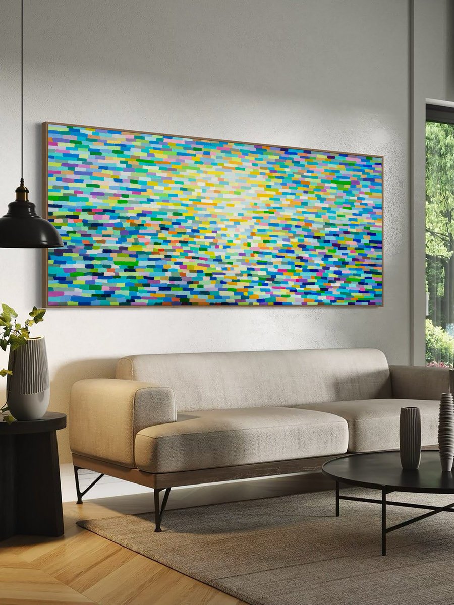 Expressive Oil Painting , Bohemian Sunrise Ii By Ivan Stoyanov, 79 X 39, Artwork For Sale On Artfinder