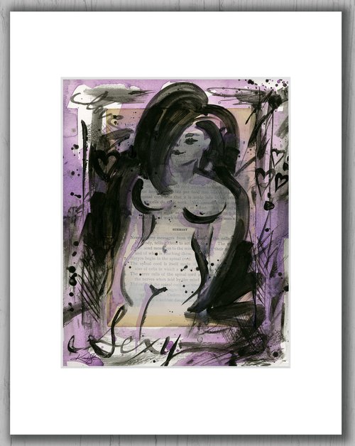 Nude Love 8 - Abstract Mixed Media Painting by Kathy Morton Stanion by Kathy Morton Stanion