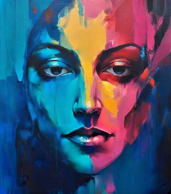 "Somewhere Else"- Abstract Portrait
