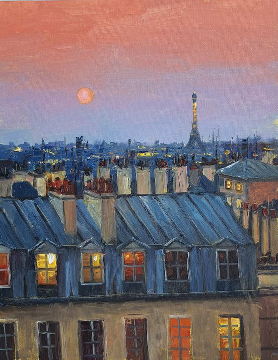 Paris Rooftop sunset