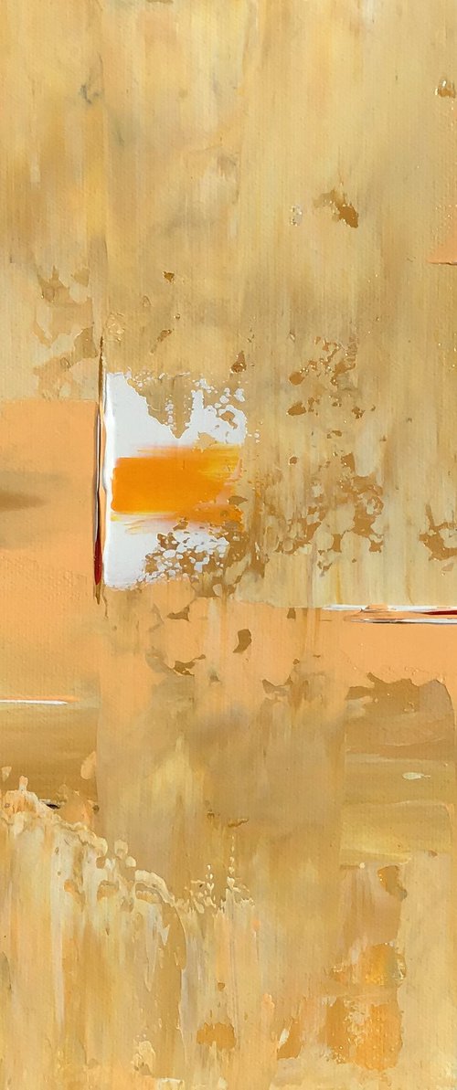Abstract Peach Ochre White Concept by Robert Lynn