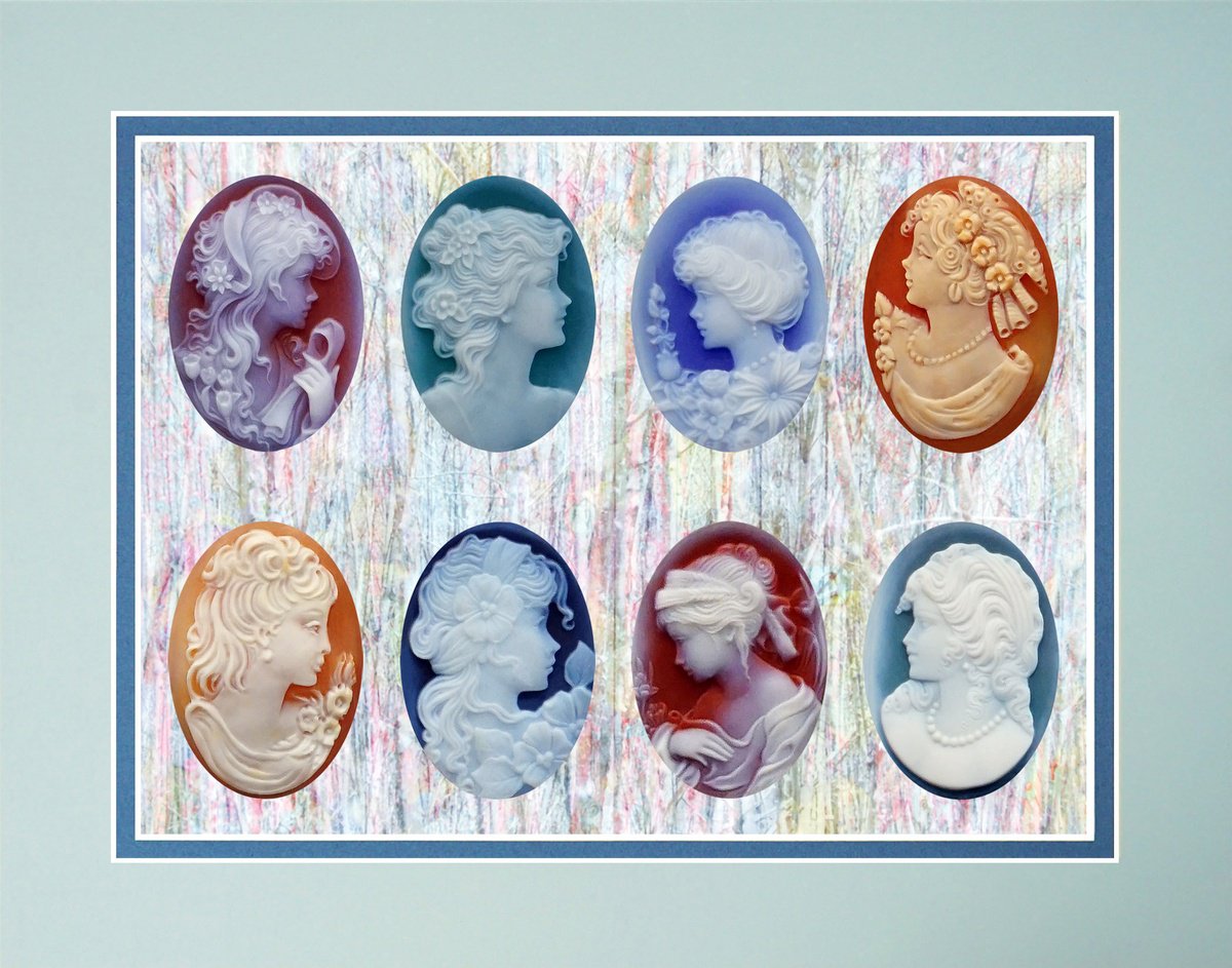 Photorealistic Still Life Photograph By Robin Clarke, 14 X 11", Italy Cameos, Original Artwork