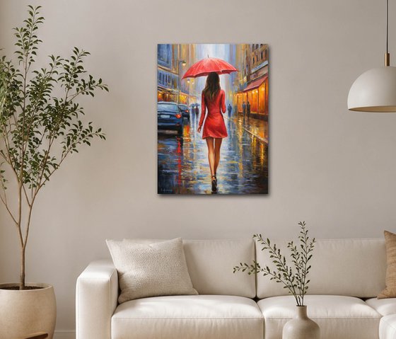 Rainy Street Reflections