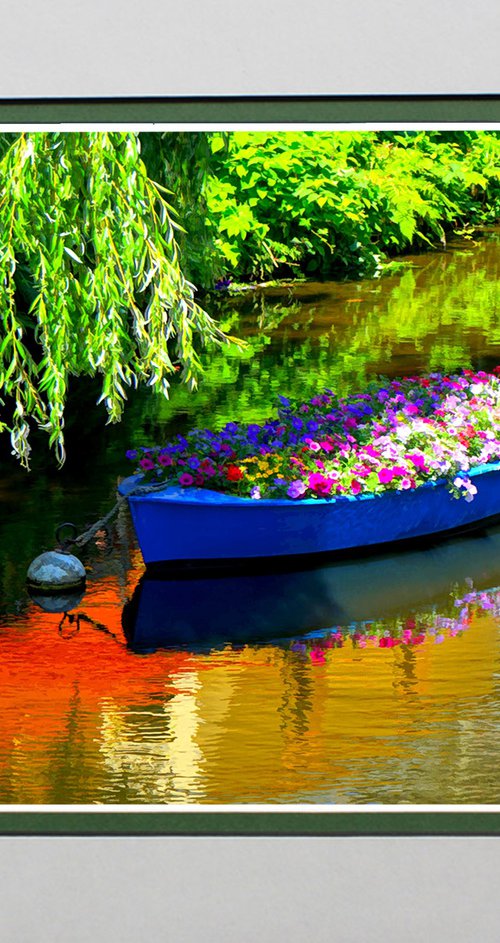 Floating Flower Boat. by Robin Clarke