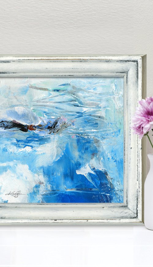 Serenity Abstraction 6 - Framed Abstract Painting by Kathy Morton Stanion by Kathy Morton Stanion