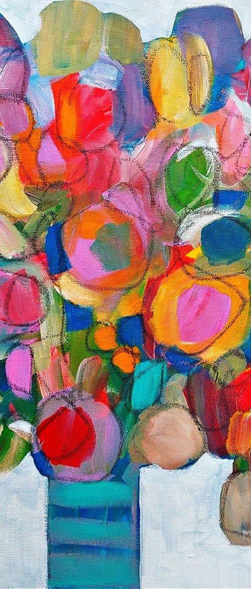 Abstract Flowers IV by Jan Rippingham