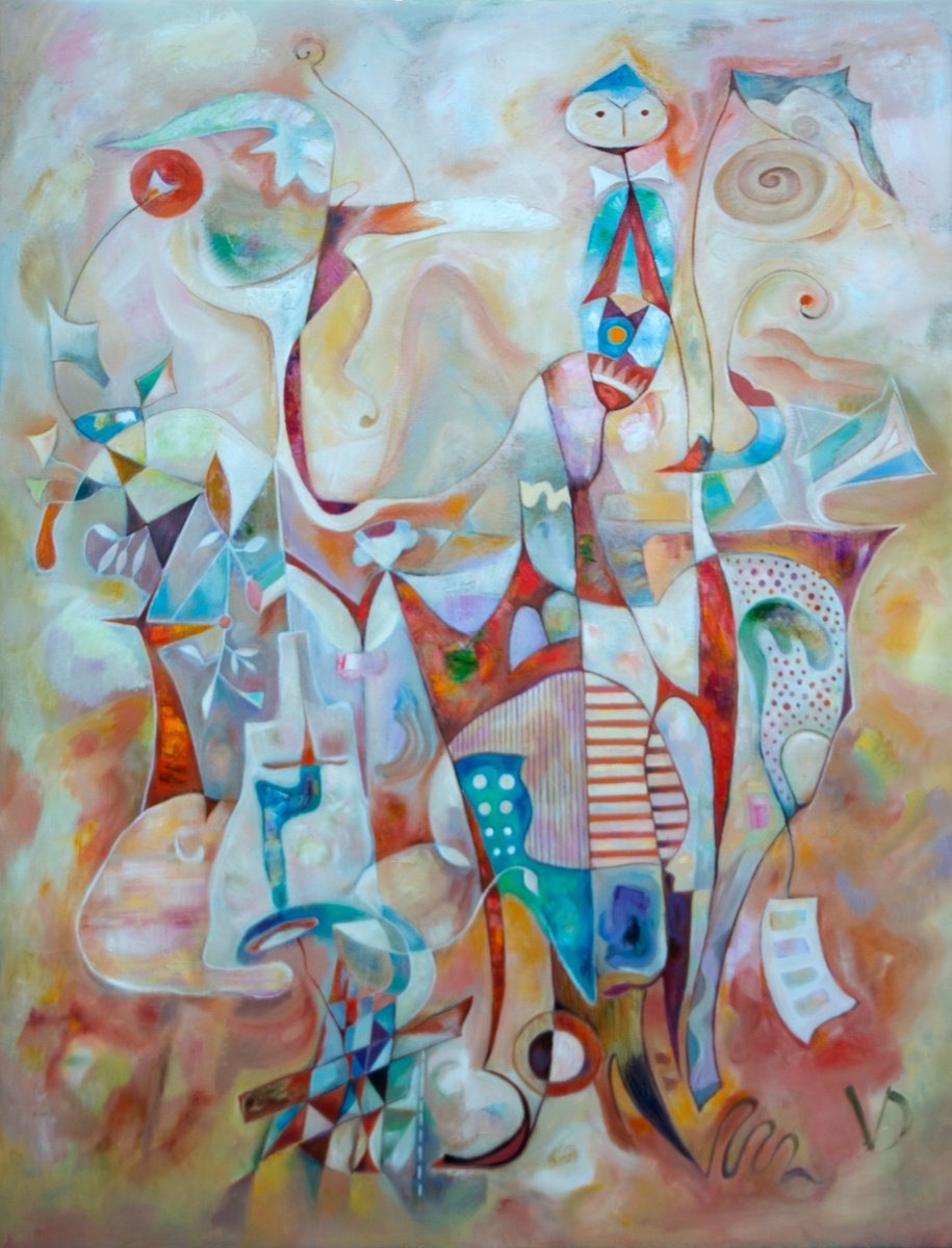 Surrealistic Oil Painting , Good Mood By Dina Volkova, 36 X 48, Artwork For Sale On Artfinder
