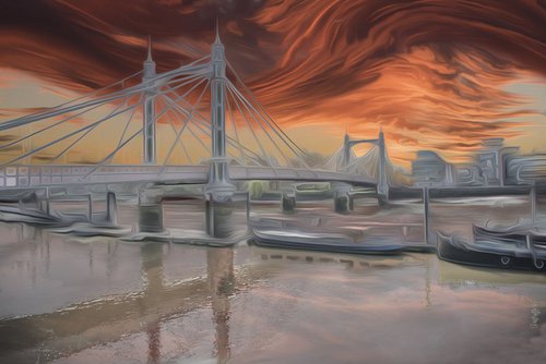 Albert Bridge I by Dr Martín Raskovsky