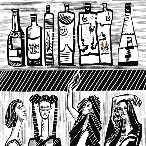 Four gals, seven bottles of wine... It's a party! by Gurgen Arutunyan
