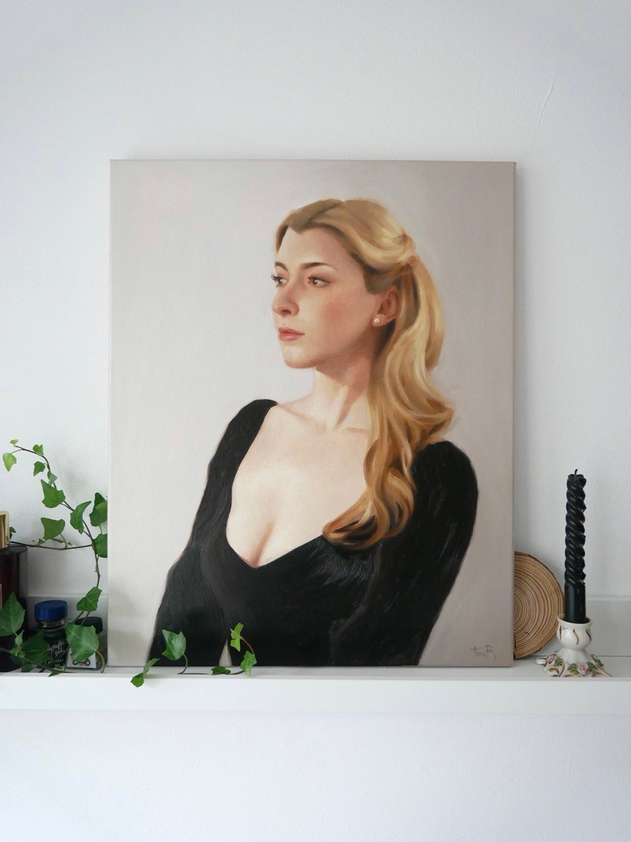 Photorealistic Portrait Oil Painting By Anna Bernadskaya, 16 X 20, Commission Portrait, Original Artwork