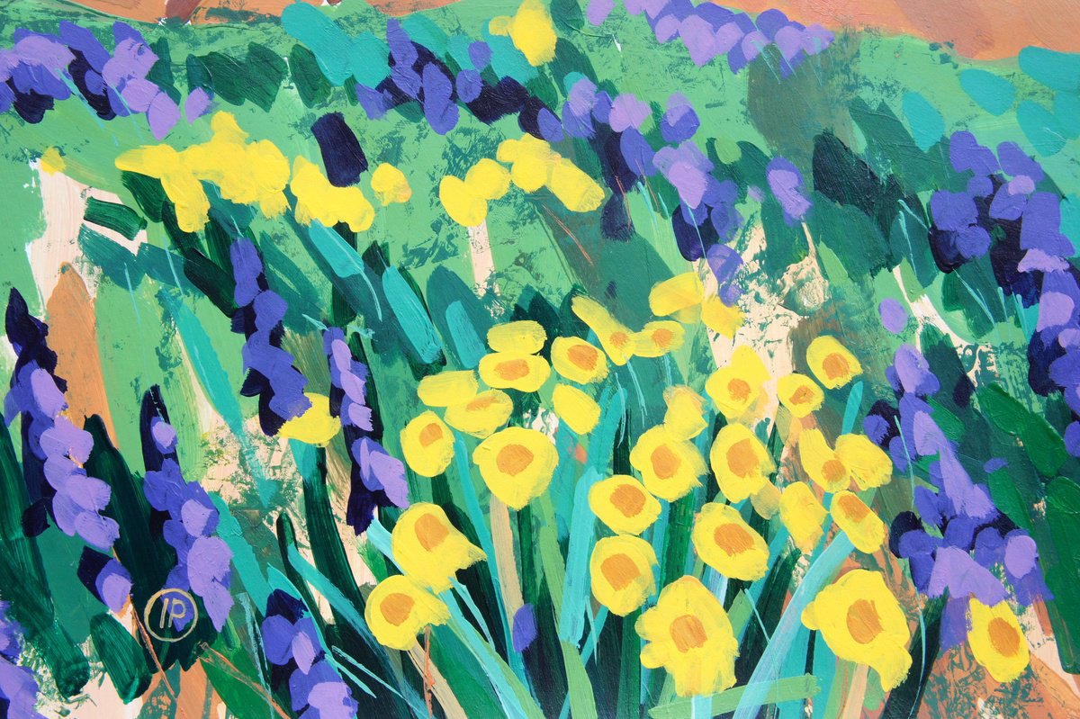 Original Acrylic Painting - Texas Wildflowers by Irina Plaksina