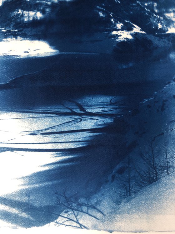 Lac du Chevril - cyanotype print