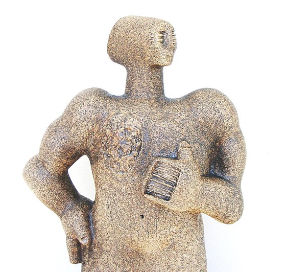 Mythological Giant, Fafner, Builder of Valhalla - Ceramic Sculpture
