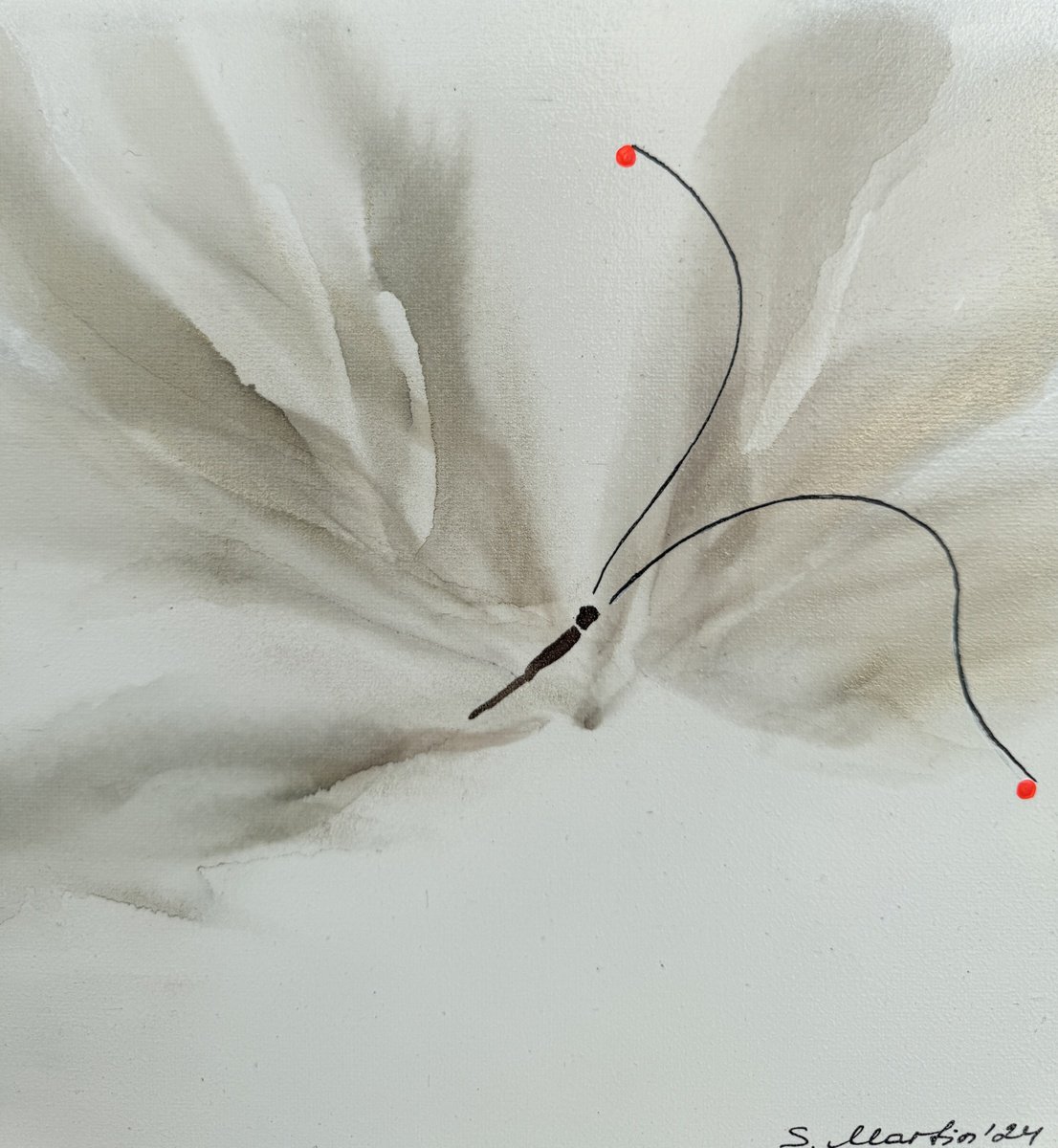 Abstract Animal Painting By Svetlana Martin, 10 X 10", Scattering Dreams-V, Original Artwork