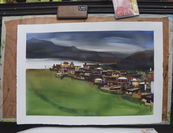 Kibber tiny, village in valley