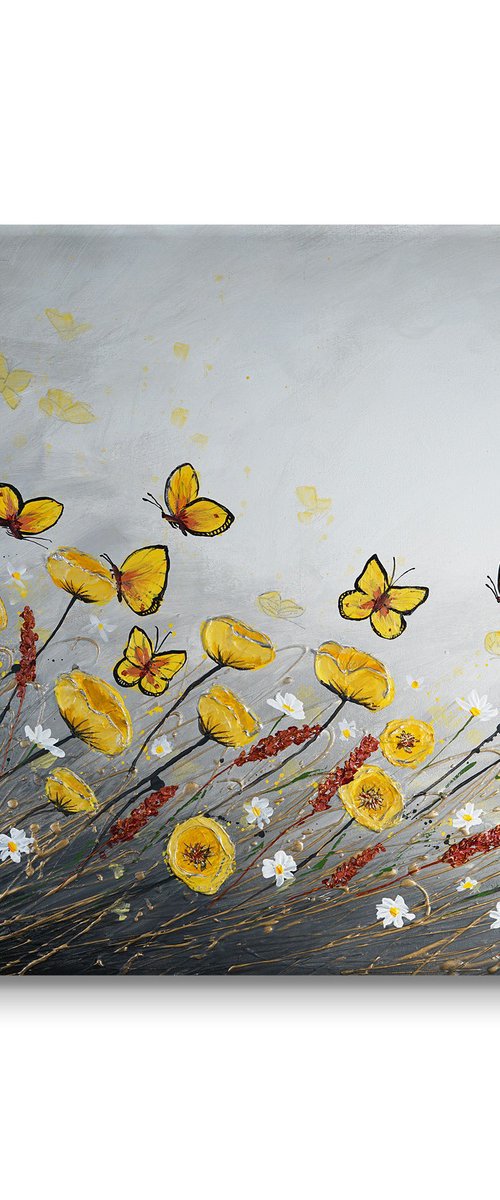 Dancing Butterflies in a Field of Flower by Amanda Dagg