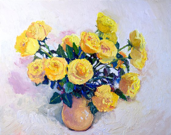 Yellow Roses in the Vase