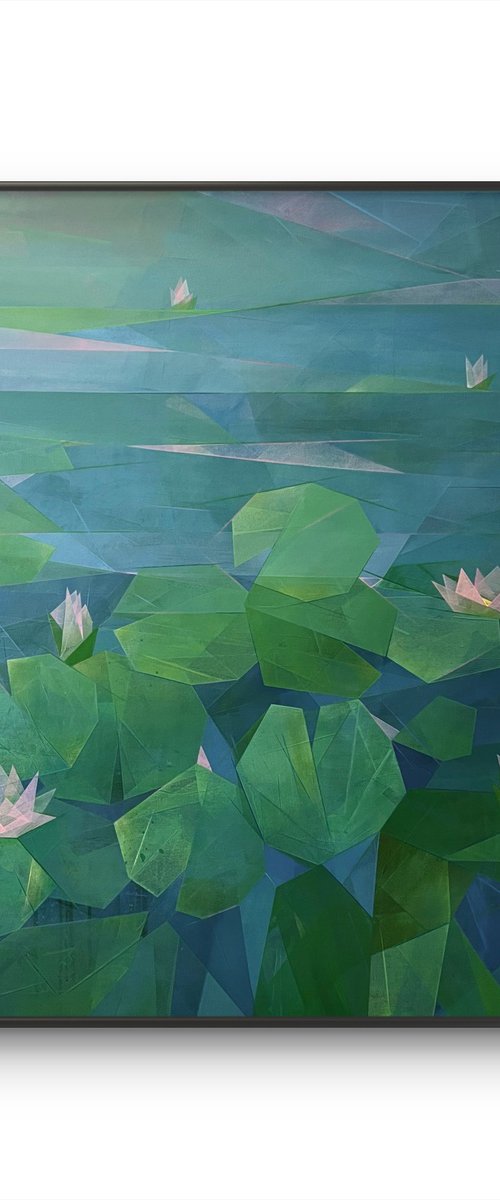 After Claude Monet: Water Lilies (Abstract) by Arinika Stratievsky