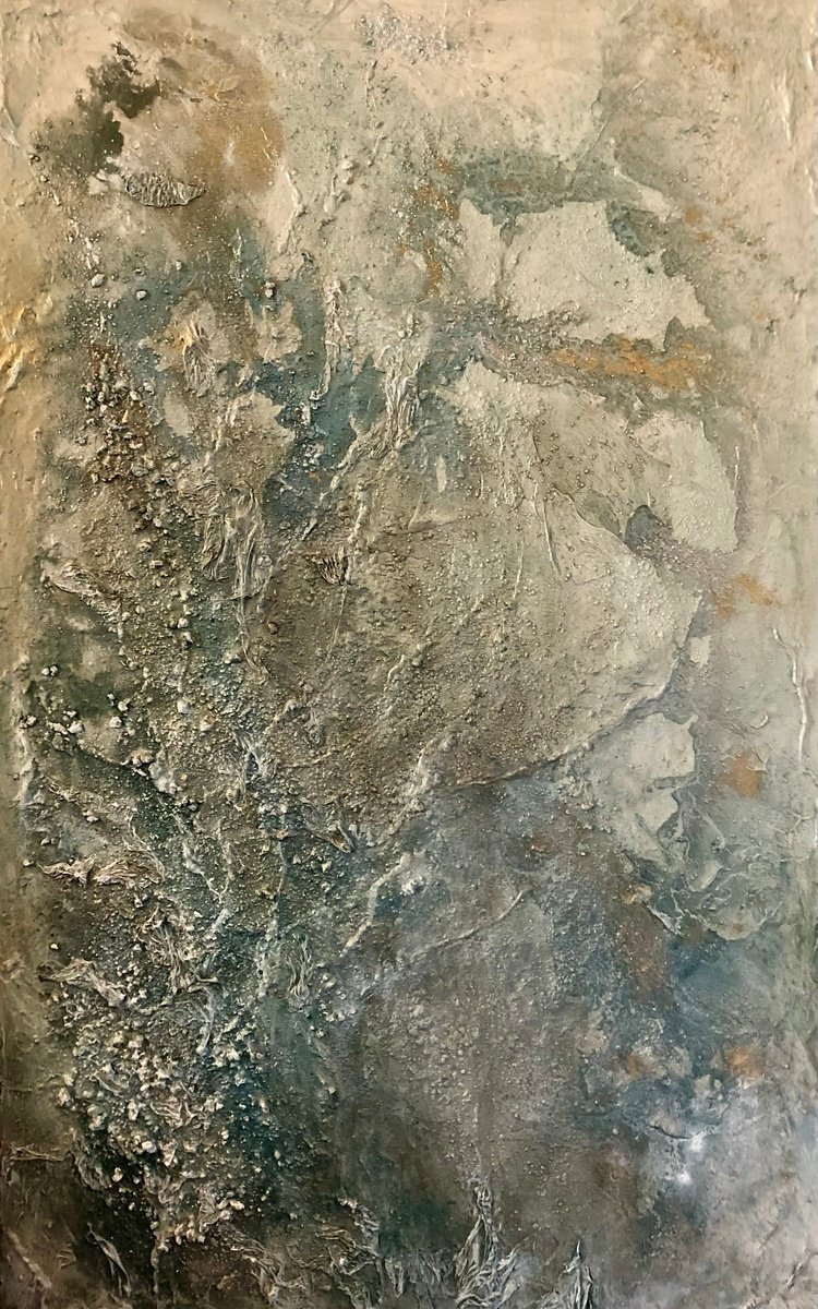 Abstract Painting By Tamara Bettencourt, 30 X 48", Sea Treasures, Original Artwork