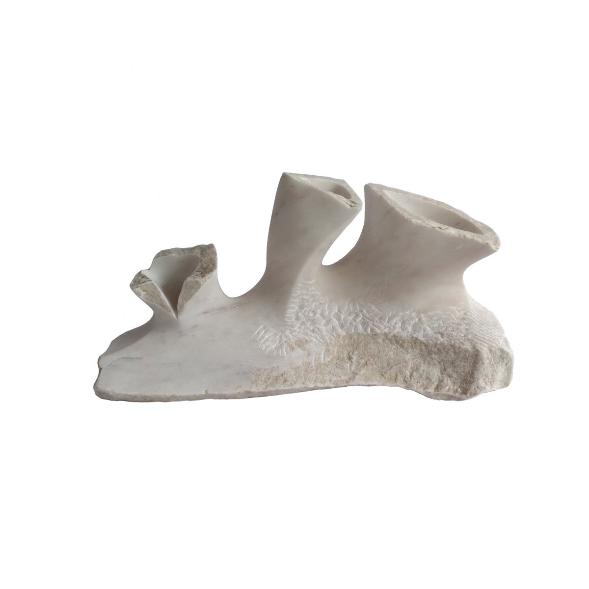 Impressionistic Landscape Stone Sculpture By Rasho Mitev, 15 X 8", "Coral", Original Artwork