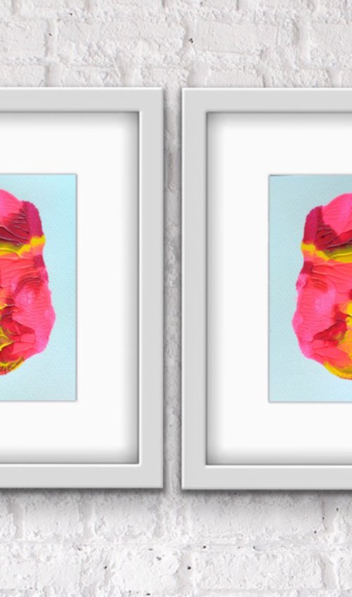 ABCD # 4 (ART BRINGS CHILDLIKE DELIGHT) DIPTYCH by Ketki Fadnis