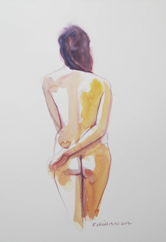 Standing female nude