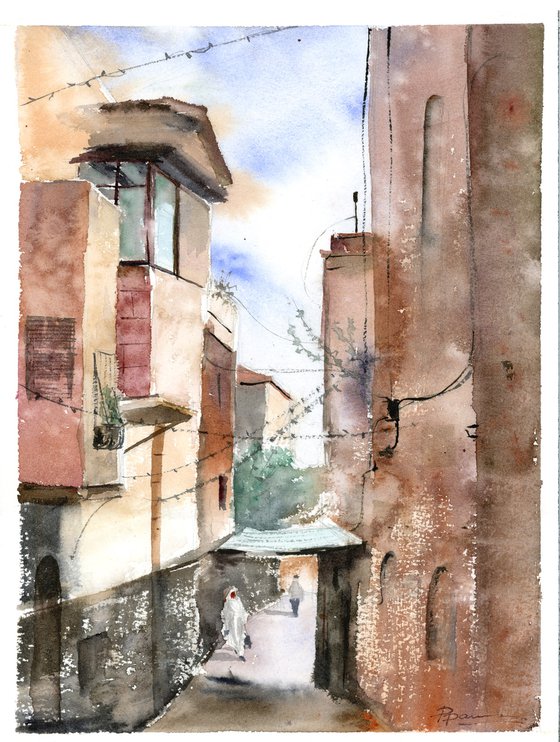 Jerusalem (Old City) - watercolor painting