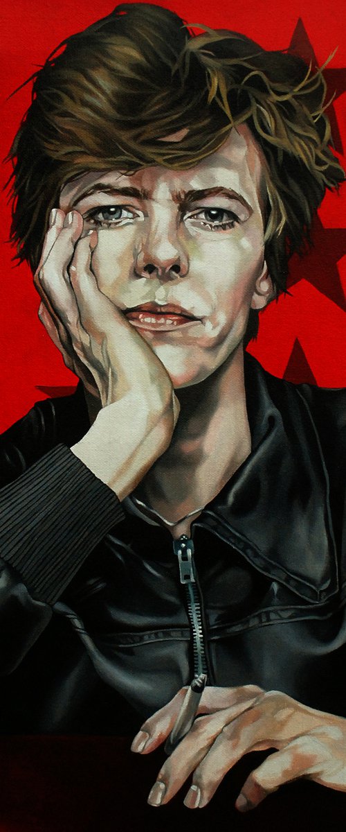 Bowie...cigarette break by Jo Beer